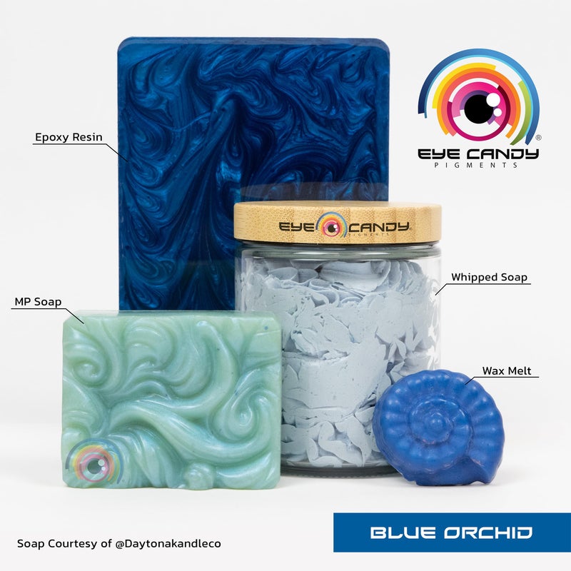 Eye Candy Pigments Premium Blue Mica Powder - Blue Orchid (50gr) - for Epoxy, Resin, Soap, Paint, Woodworking, Acrylic Pouring, Bath Bombs, Fishing Lures - DIY Arts and Crafts Additive - Image 2